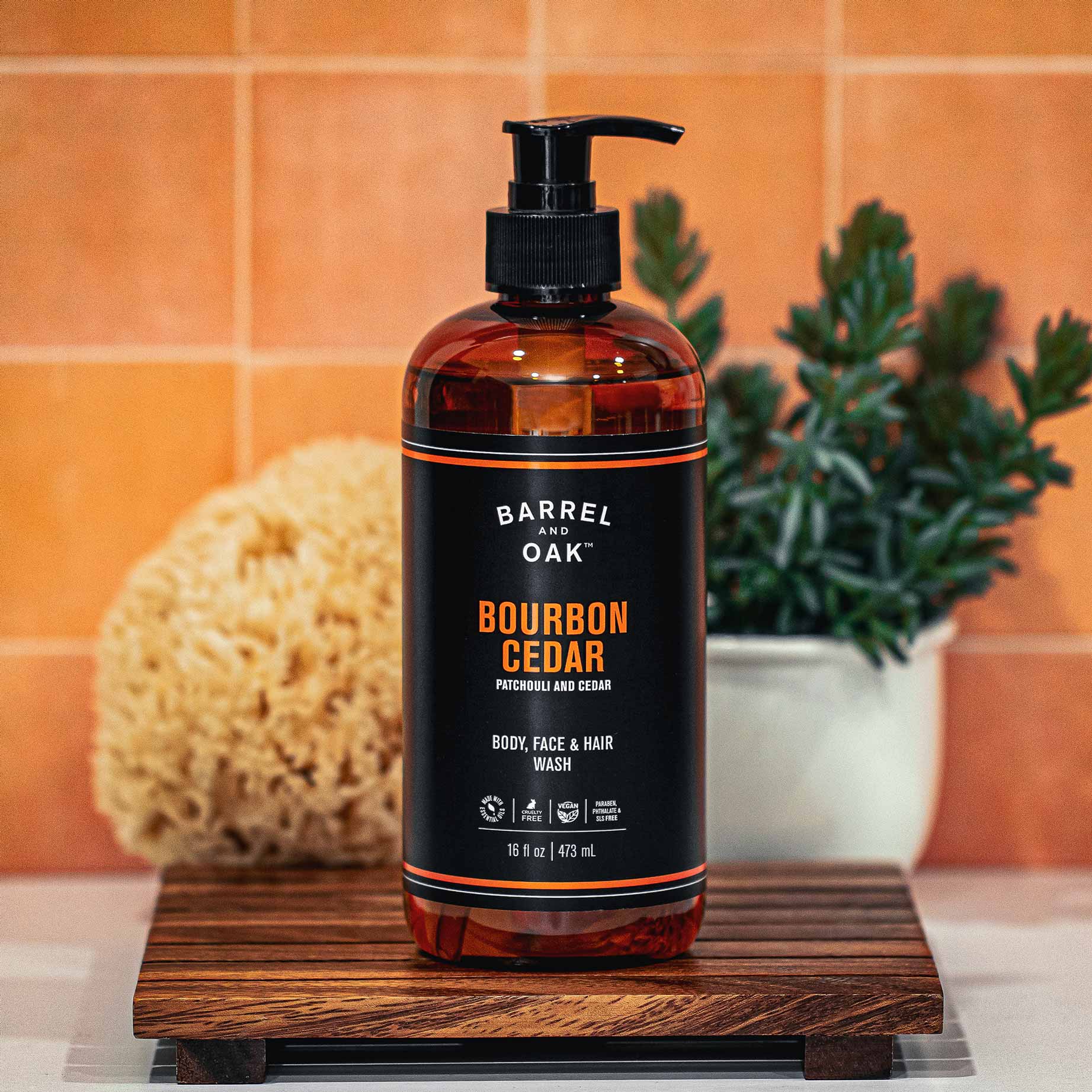 FOR MEN Liquid Body Wash/Hand Soap | Cedar & Bourbon