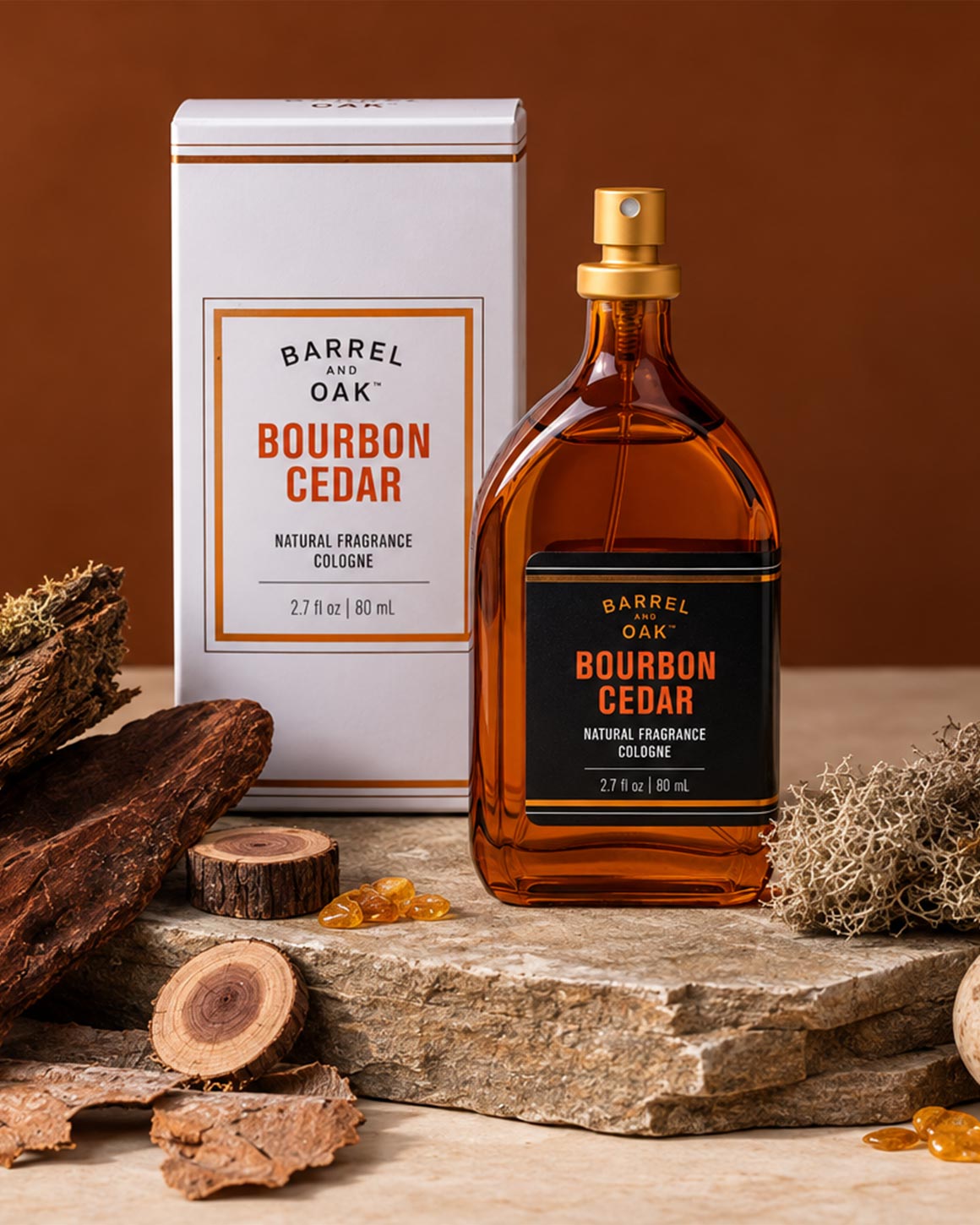 Barrel & Oak- Bourbon Cedar Natural Fragrance Cologne