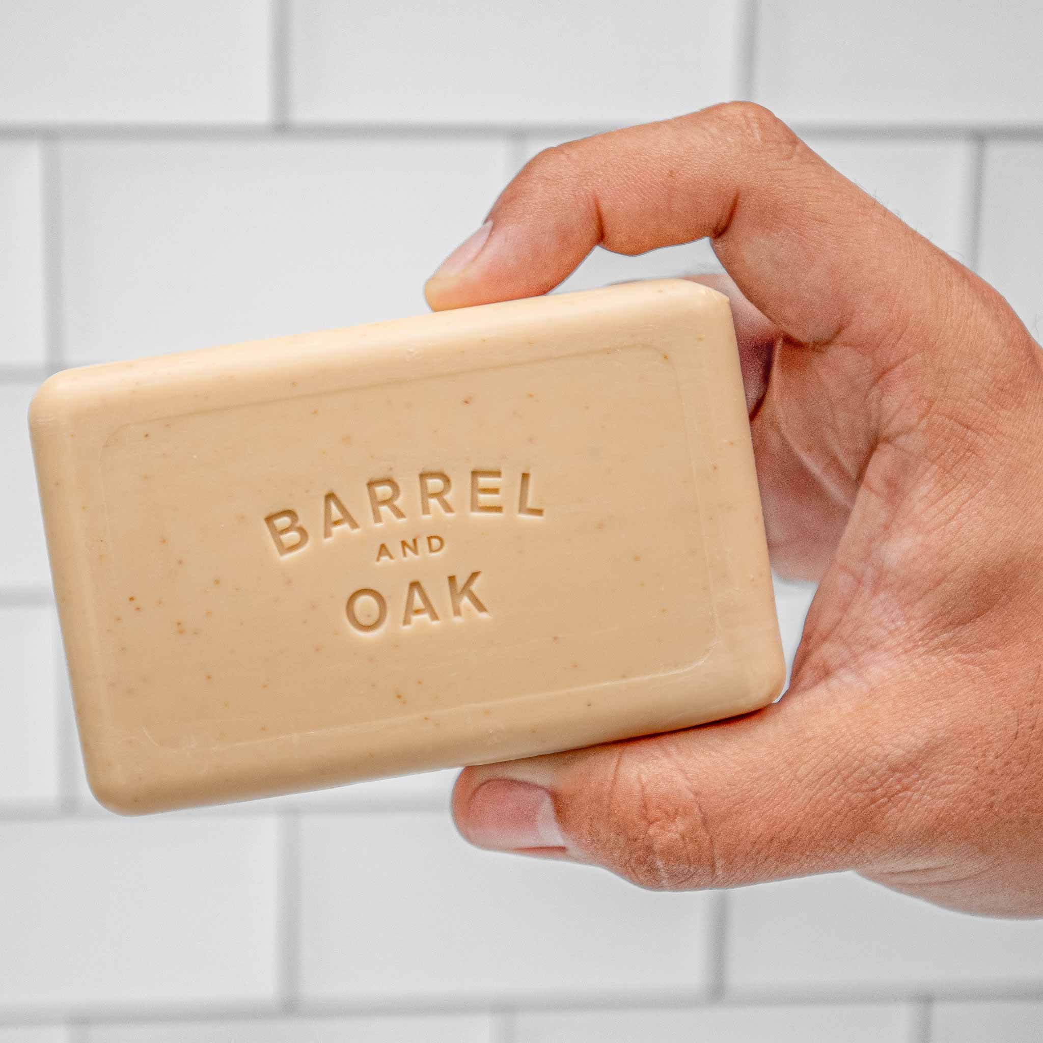Barrel and Oak - Spiced Sandalwood Exfoliating Bar Soap I The Kings of  Styling