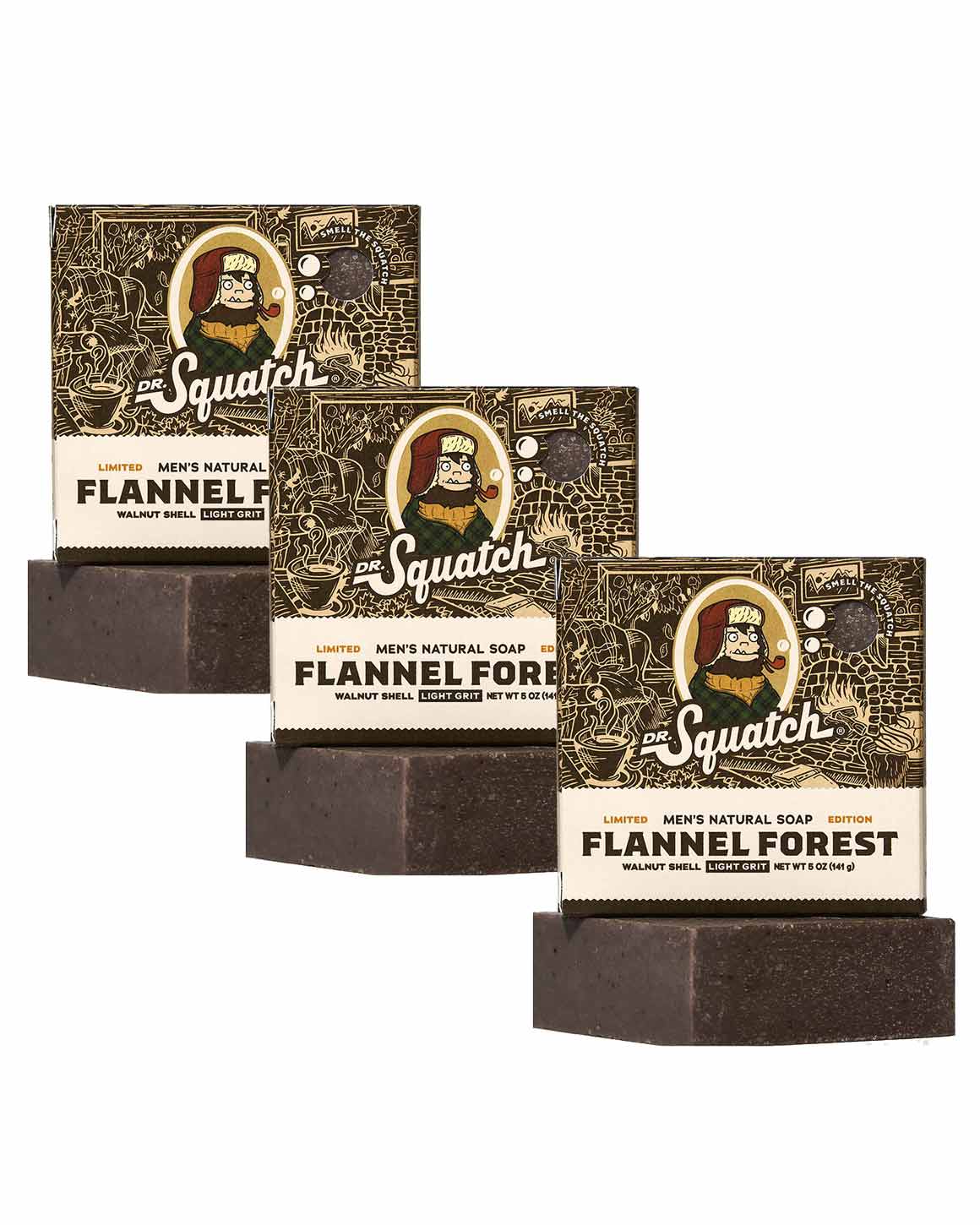 Dr. Squatch - Limited Edition Flannel Forest Soap Bar 3-Pack