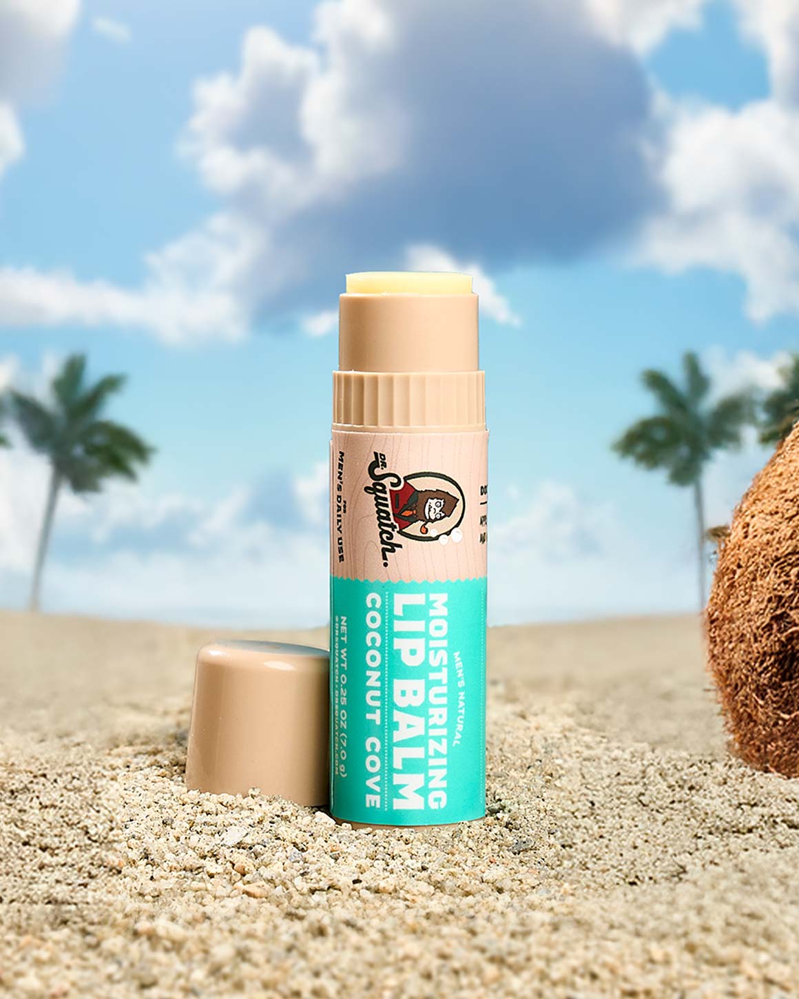 Dr. Squatch - Coconut Cove Moisturizing Natural Lip Balm (3 Count)