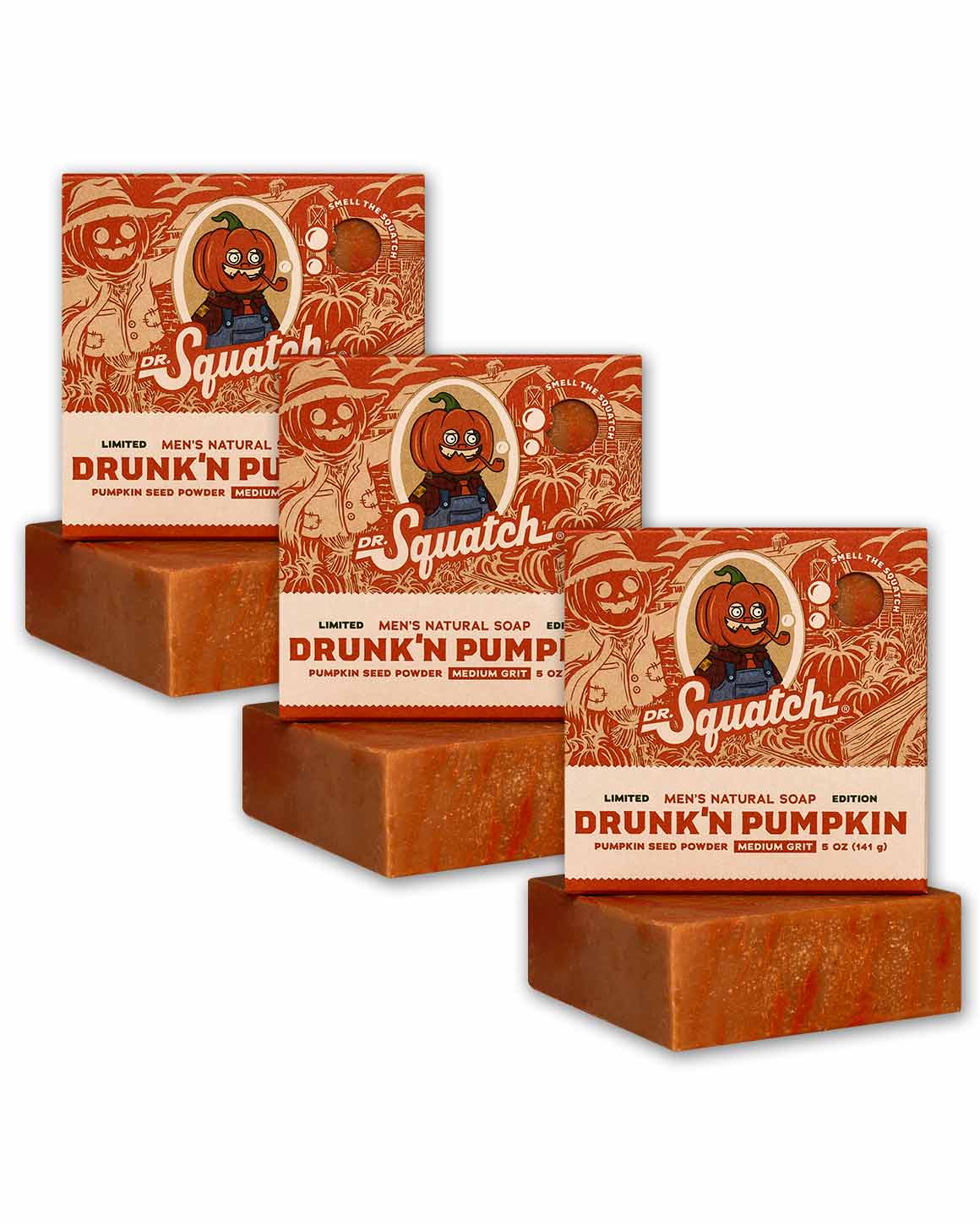 Dr. Squatch - Limited Edition Drunk'n Pumpkin Soap Bar 3-Pack