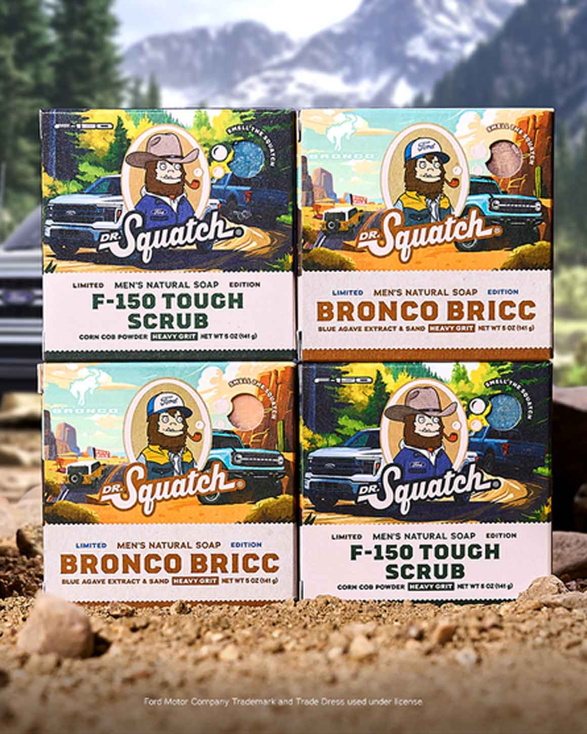 Dr. Squatch - Limited Edition Ford Rugged and Ready Soap Bars 4-Pack