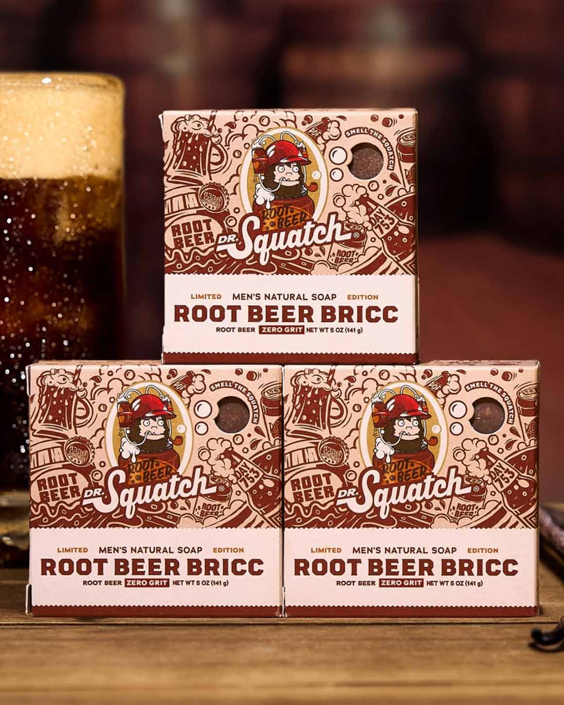 Dr. Squatch - Limited Edition Root Beer Bricc Soap Bars 3-Pack