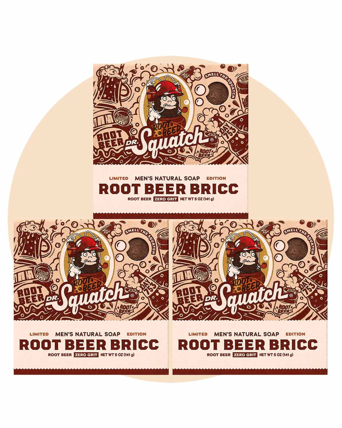 Dr. Squatch - Limited Edition Root Beer Bricc Soap Bars 3-Pack