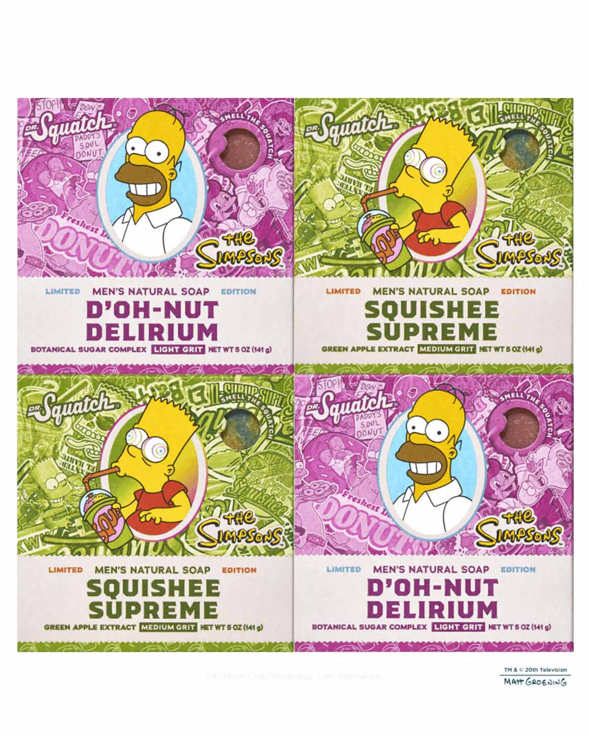 Dr. Squatch - Limited Edition Simpsons Suds 4-Pack