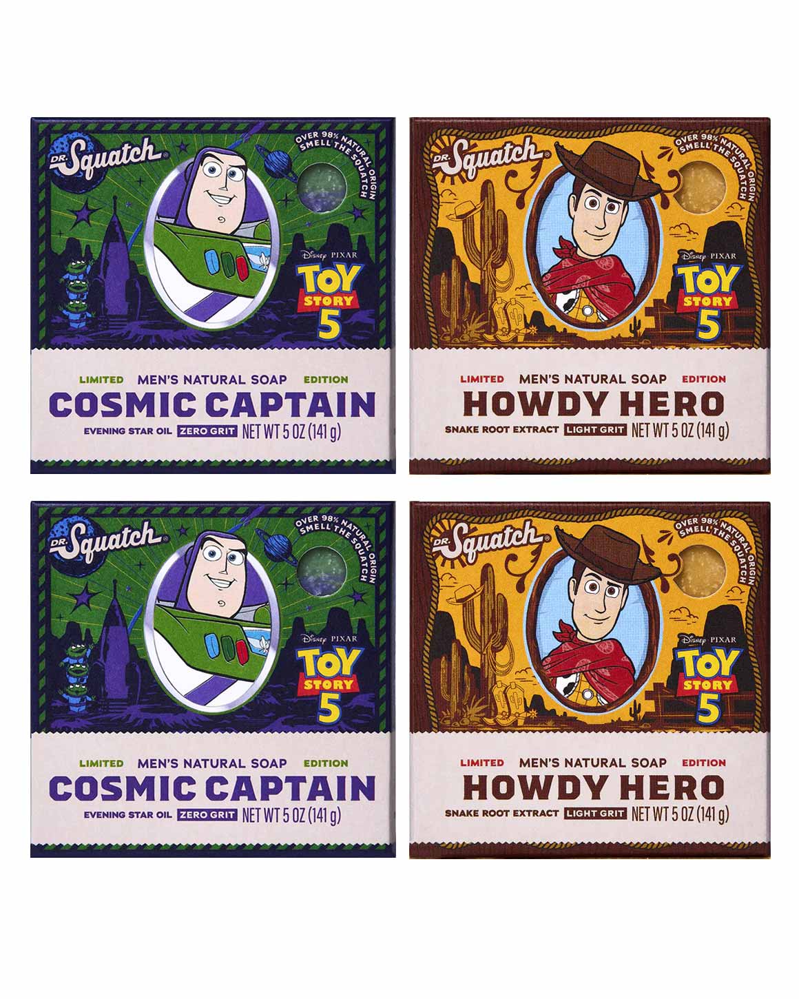 Dr. Squatch - Limited Edition Toy Story 5 Soap Bars 4-Pack