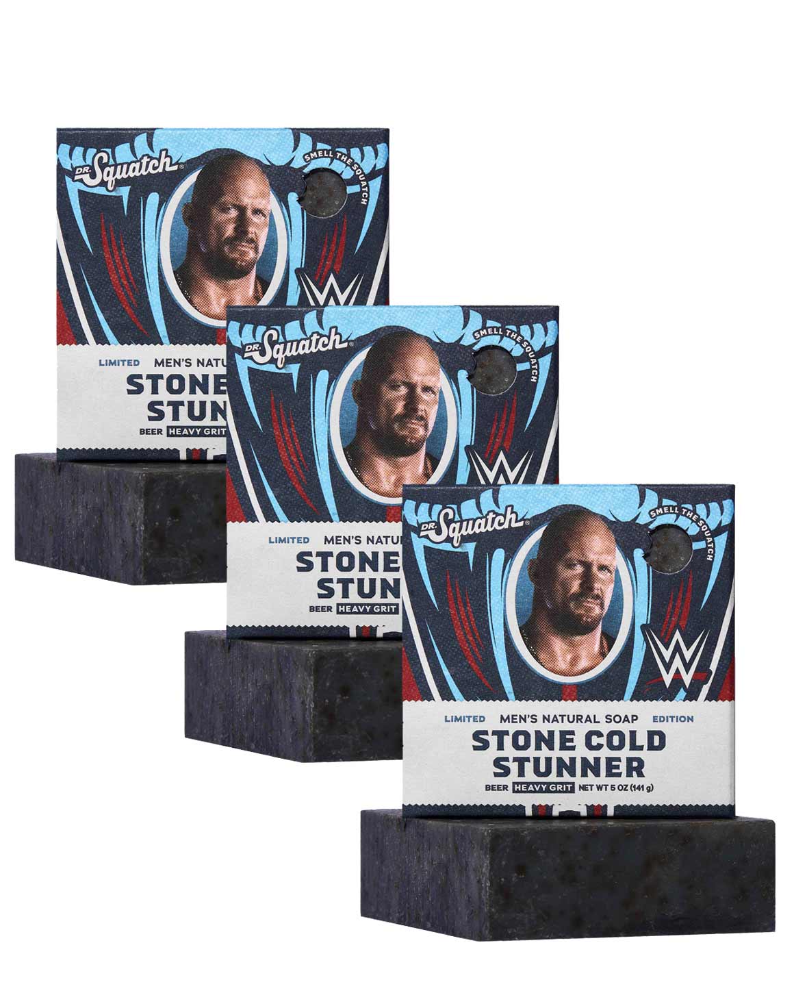 Dr. Squatch - Limited Edition WWE Stone Cold Stunner Soap Bars 3-Pack