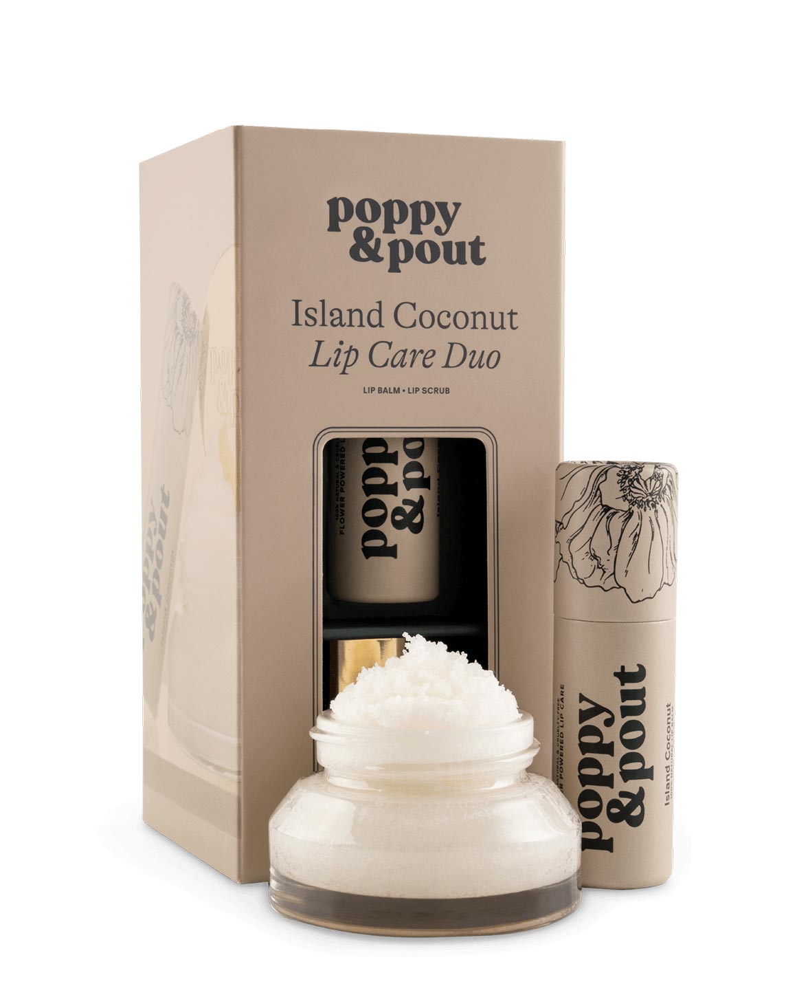 Poppy & Pout - Island Cocnut Lip Care Duo – Gift Set