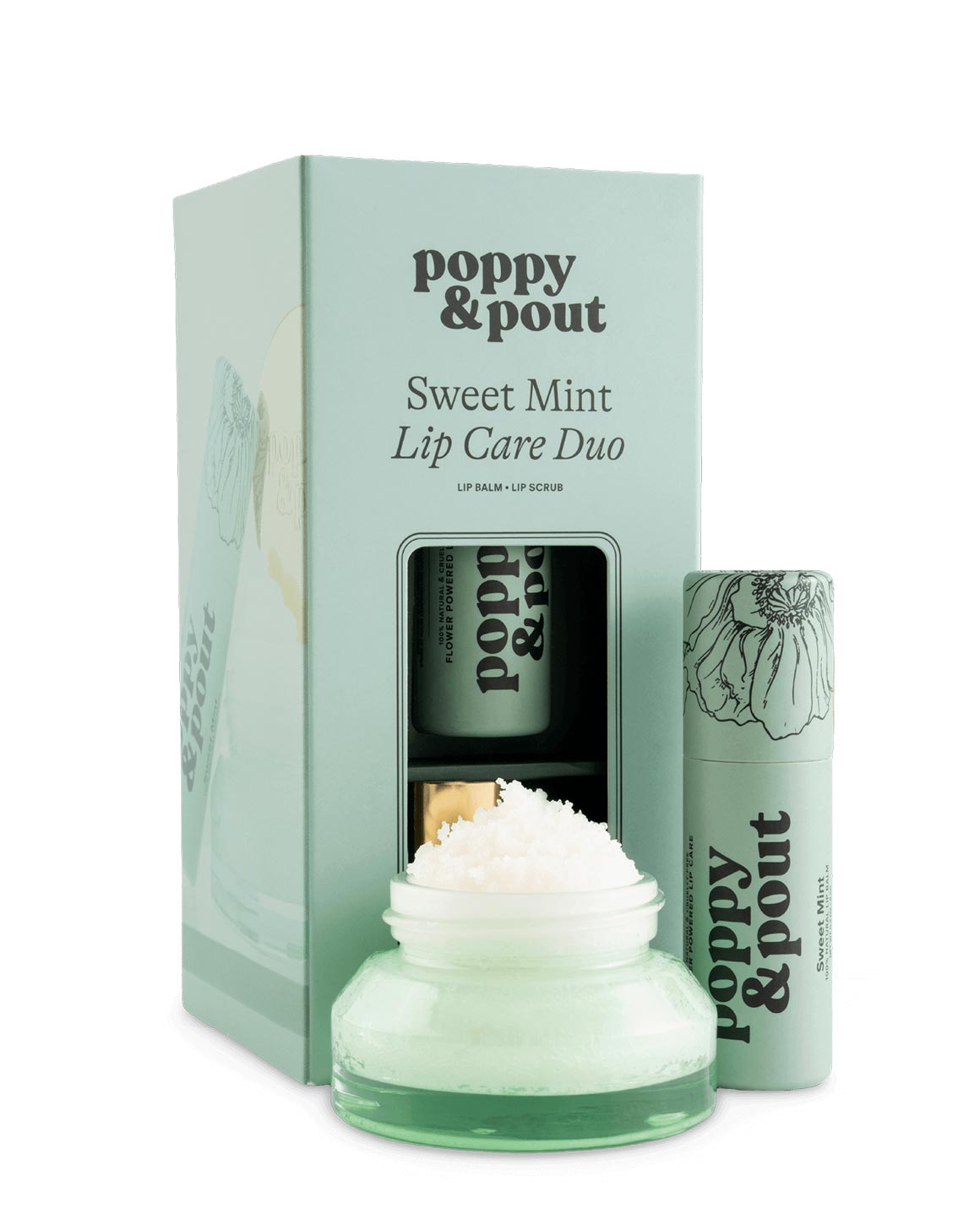 Poppy & Pout - Sweet Mint Lip Care Duo – Gift Set