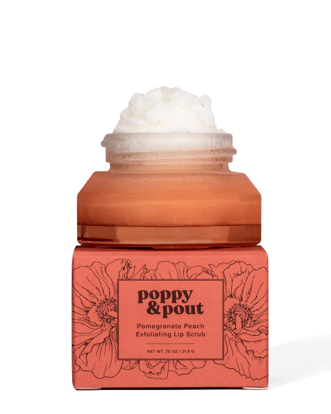 Poppy & Pout - Pomegranate Peach Lip Scrub