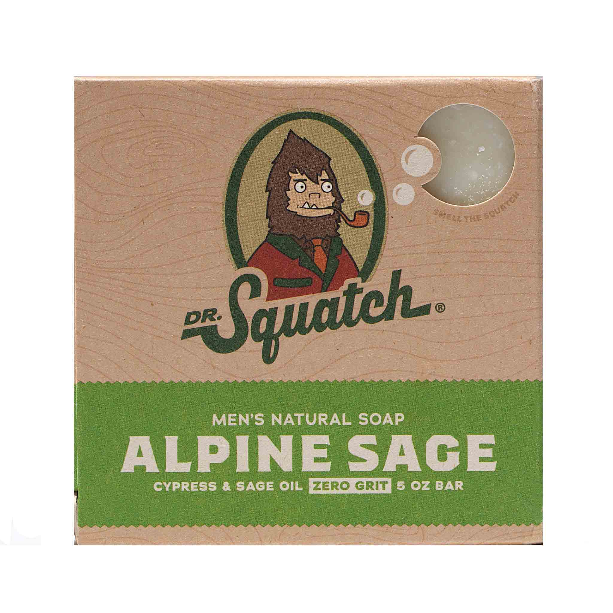  Dr. Squatch All Natural Bar Soap for Men with Zero Grit, Alpine  Sage : Beauty & Personal Care