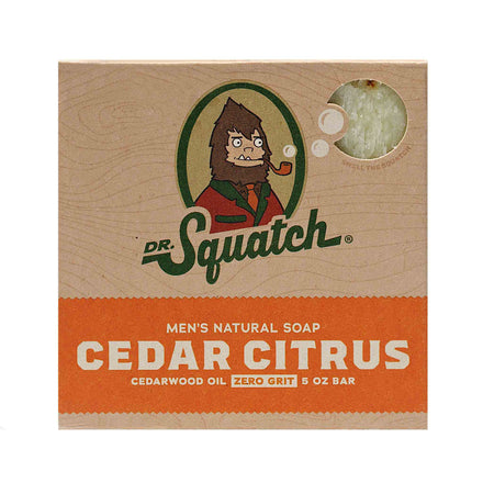 Dr Squatch All Natural Bar Soap for Men with Zero Grit, 3 Pack, Cedar Citrus