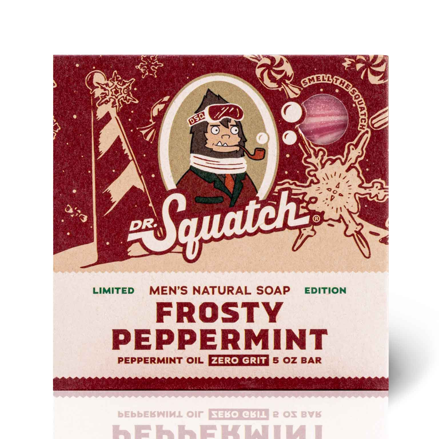 Dr Squatch 2 Pack Of Frosty Peppermint Limited Edition Holiday, Soap, Bar