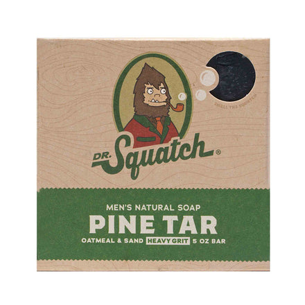 Dr. Squatch All Natural Bar Soap for Men with Heavy Grit, 3 Pack, Pine Tar
