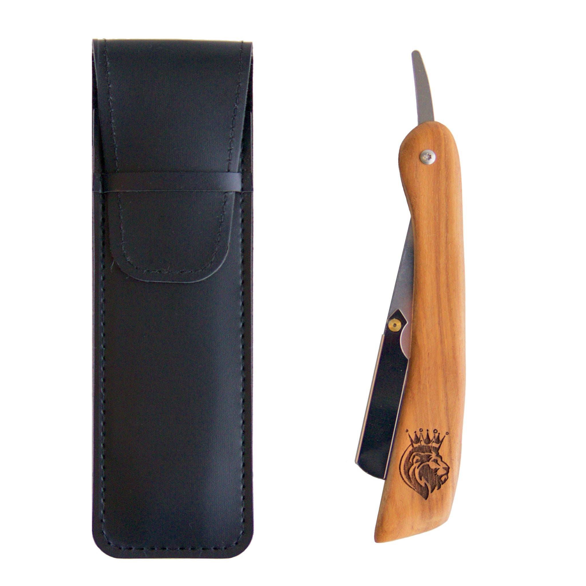 The Kings of Styling - Wood Handle Straight Edge Razor